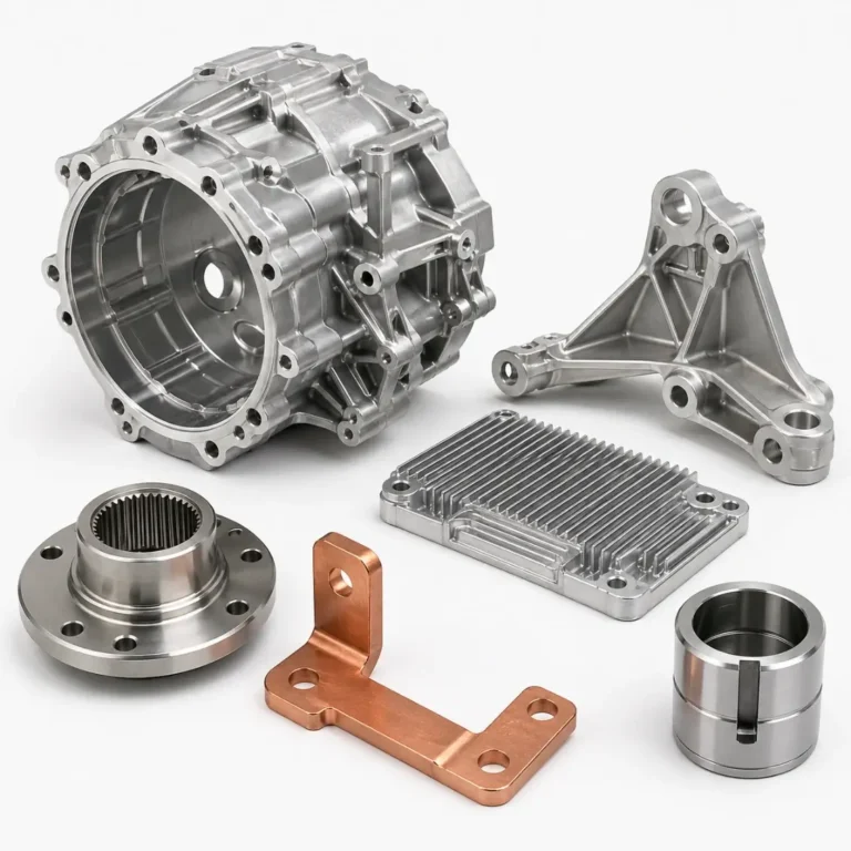 Set of custom machining EV parts
